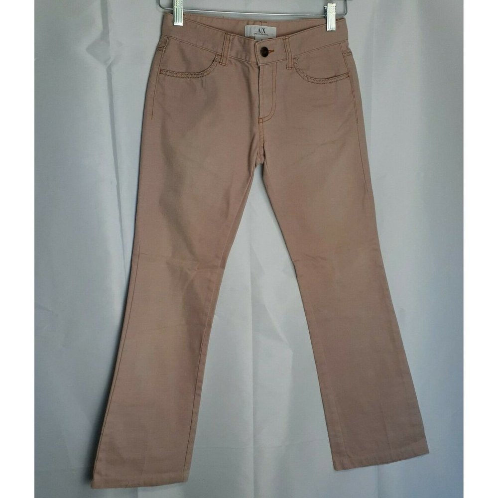 Armani Exchange Denim Beige Jeans ~ Size 0 ~ Boot